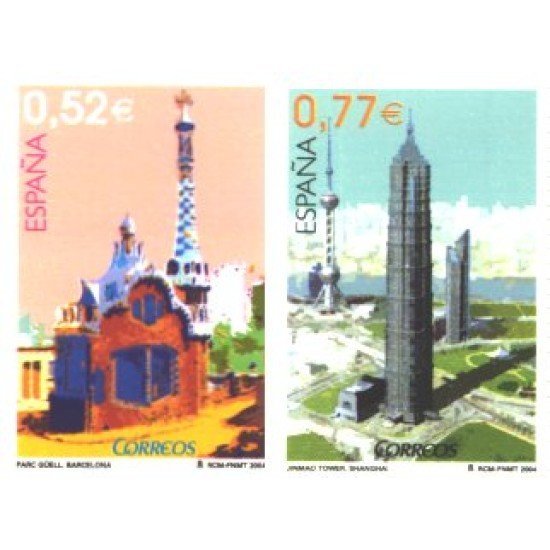 España Spain Emisión conjunta 2004 España-China Arquitectura MNH España Spain Emisión conjunta 2004 España-China Arquitectura MNH
