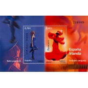 España Spain HB Emisión Conjunta 2008 España-Irlanda Bailes populares MNH