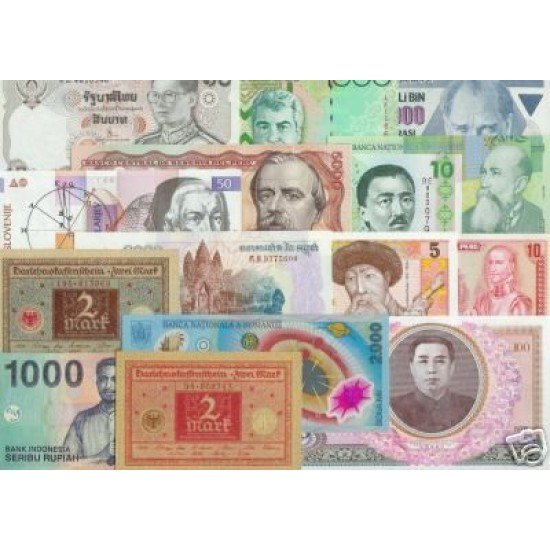 <div><strong>100 Billetes Mundiales Diferentes<br
/>
</strong></div>
