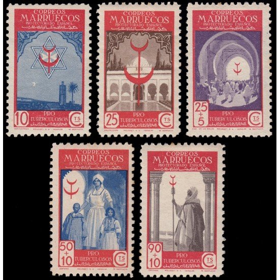 Marruecos 275/79 1974 Pro tuberculosos  MH