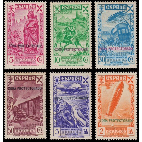 Marruecos Morocco Beneficencia B- 7/12 1938 Historia del Correo MH