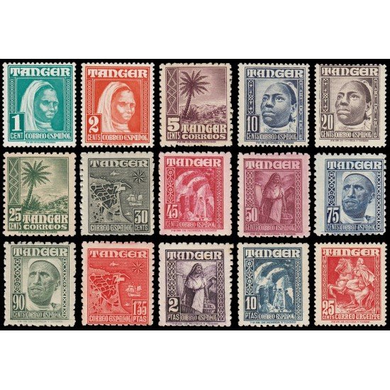 Tánger 151/65 1948 - 1951 Indígenas y paisajes Valor 164 es MH MNH