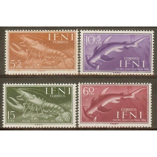 Ifni 118/21 1954 Día del Sello Colonial Fauna MNH Ifni 118/21 1954 Día del Sello Colonial Fauna MNH