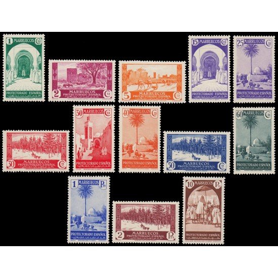 Marruecos Morocco 148/60 1935 - 1937 Vistas y paisajes MH