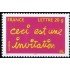 France Francia Autoadhesivos 204  2008 Sello con mensaje Invitación  Procede del nº 3760(2005) Lujo
