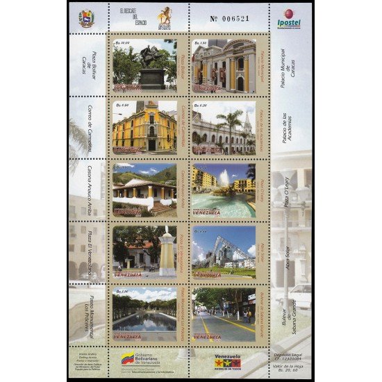 Venezuela 2727/36 2008 Vistas de la Ciudad de Caracas MNH