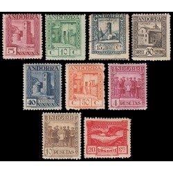 Andorra Española 15/27 1929 Paisajes de Andorra Faltan los valores 15, 19, 20 y 24 Valor 18 es Usado MH Andorra Española 15/27 1929 Paisajes de Andorra Faltan los valores 15, 19, 20 y 24 Valor 18 es Usado MH