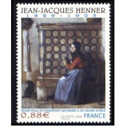 France Francia Autoadhesivos 223 2008 Serie artística J.-J. Henner Cuadro Joven muchacha Procede del nº 4286 Lujo France Francia Autoadhesivos 223 2008 Serie artística J.-J. Henner Cuadro Joven muchacha Procede del nº 4286 Lujo
