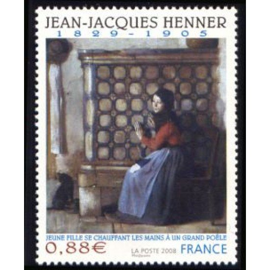 France Francia Autoadhesivos 223  2008 Serie artística J.-J. Henner Cuadro Joven muchacha Procede del nº 4286 Lujo