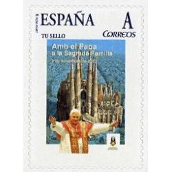 FILATELIA - Sellos España - Documentos Ferias Filatélicas - FNMT - 0060 - Visita del Papa a Barcelona 2010