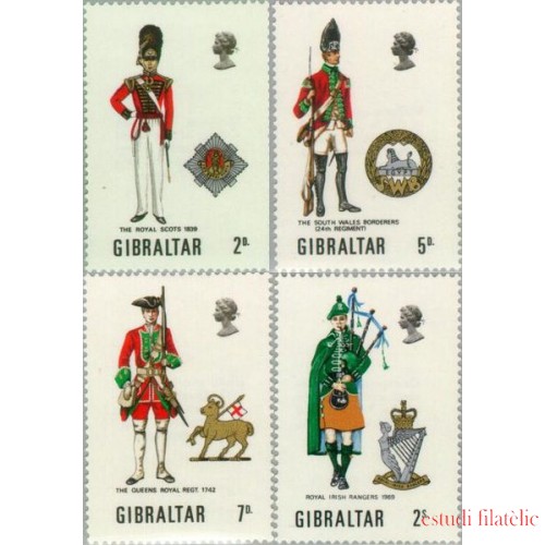 Gibraltar - 232/35 - 1970 Uniformes militares Lujo