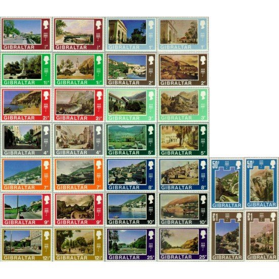 VAR3/S Gibraltar  Nº 239/70   1971  Vistas de Gibraltar en el S XIX y las mismas en el S XX Lujo