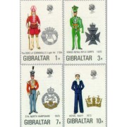 Gibraltar - 284/87 - 1972 Uniformes militares Lujo