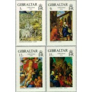 REL/S Gibraltar  Nº 384/87   1978  Navidad-cuadros de Dürer-Lujo