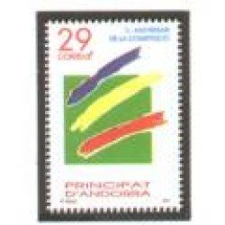 Andorra Española 240 SH 241  I Aniversario de la constitución MNH