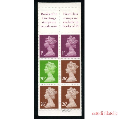 Gran Bretaña - 1890-C - 1996 Serie Isabel II-Carnet con 6 sellos-2 nº 1890 +1 nº1891 + 3 nº 1892 