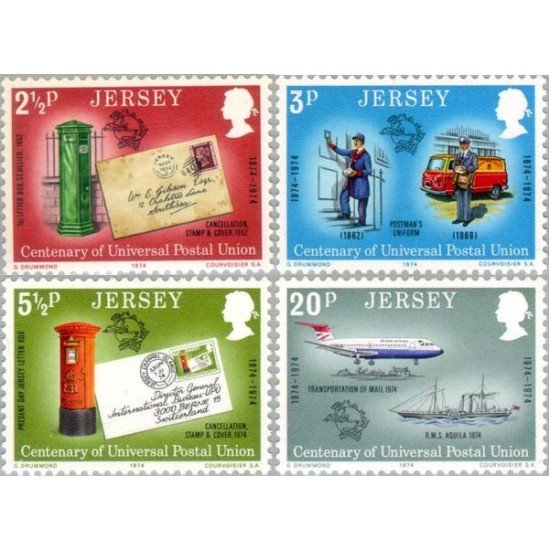 Jersey - 93/96 - 1974 Cent. de la UPU-emblema-Lujo
