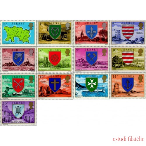 Jersey - 125/37 - 1976 Serie-escudos de las parroquias de Jersey-Lujo