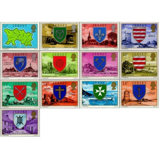 Jersey - 125/37 - 1976 Serie-escudos de las parroquias de Jersey-Lujo