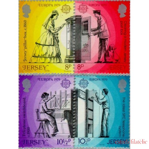 VAR1/S Jersey   Nº 188/91   1979  Europa-historia postal y de telégrafos-Lujo