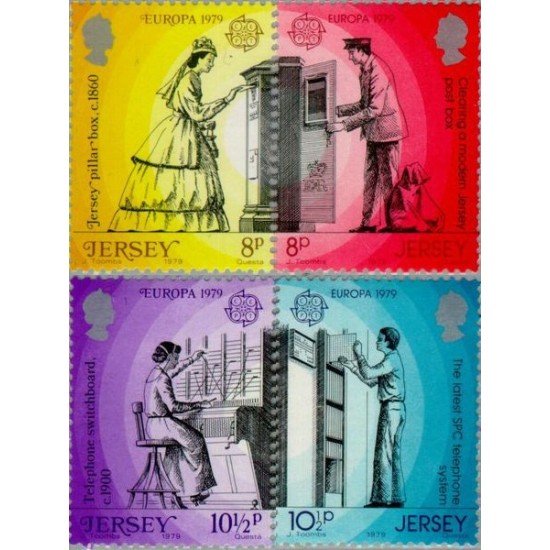 VAR1/S Jersey   Nº 188/91   1979  Europa-historia postal y de telégrafos-Lujo