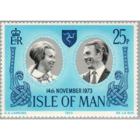 Man (isla de)  24 - 1973 Boda de la princesa Anna y Mark Philips Lujo