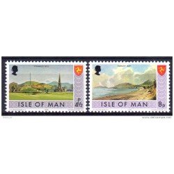 VAR2/S Man (isla de) Nº 41/42 1975 Serie-sellos de 1973-paisajes-Lujo VAR2/S Man (isla de) Nº 41/42 1975 Serie-sellos de 1973-paisajes-Lujo
