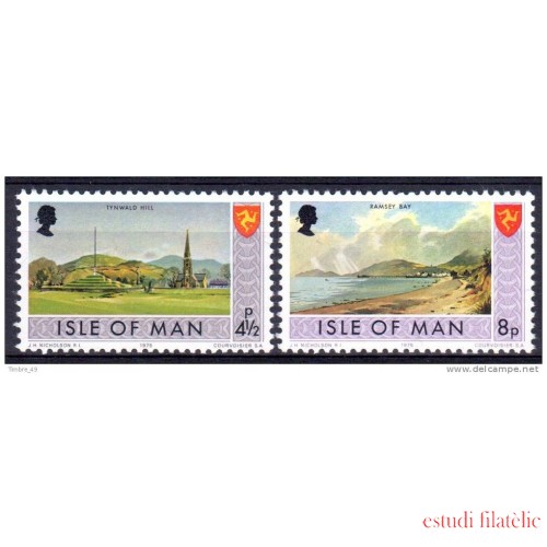 VAR2/S  Man (isla de) Nº 41/42   1975   Serie-sellos de 1973-paisajes-Lujo