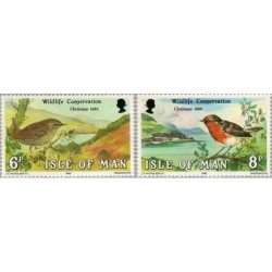 Man (isla de) - 175/76 - 1980 Navidad-año europeo naturaleza-aves-Lujo Man (isla de) - 175/76 - 1980 Navidad-año europeo naturaleza-aves-Lujo