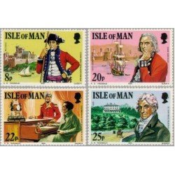 MI1/BA1 Man (isla de) Nº 185/88 1981 150º Aniv. muerte coronel M. Wilks Lujo MNH MI1/BA1 Man (isla de) Nº 185/88 1981 150º Aniv. muerte coronel M. Wilks Lujo MNH
