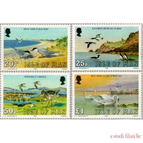 Man (isla de) - 241/44 - 1983 Serie-aves marinas-Lujo