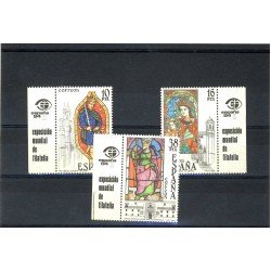 España Spain 2721/23v Vidrieras con viñeta MNH España Spain 2721/23v Vidrieras con viñeta MNH