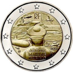 Francia 2026 2 € euros conmemorativos Marina Nacional francesa