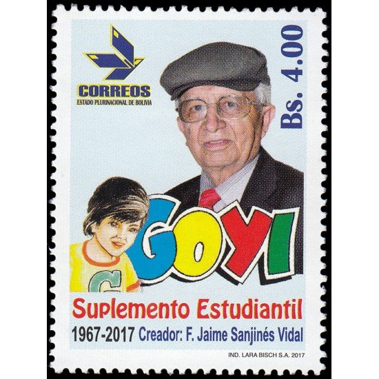 Bolivia 1605 2017 50 aniv. de la revista infantil GOYI MNH Bolivia 1605 2017 50 aniv. de la revista infantil GOYI MNH
