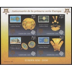 Perú HB-30 2005 Cincuentenario de la primera emisión de sellos postales Europa MNH MNH Perú HB-30 2005 Cincuentenario de la primera emisión de sellos postales Europa MNH MNH