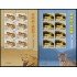 China 4322/23 2005 Fauna Grandes felinos 2 Hojas con 16 valores en total MNH