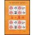 China 4332 2005 Sellos con mensaje Pájaro y flores Hoja con 8 valores MNH