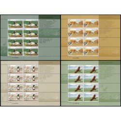 China 4277/80 2005 Fauna Aves La reserva natural de Shanghái (provincia de Jilin) 4 Hojas de 8 valores MNH China 4277/80 2005 Fauna Aves La reserva natural de Shanghái (provincia de Jilin) 4 Hojas de 8 valores MNH