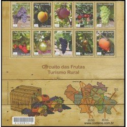 Brasil Brazil 3060/69 2009 Mercosul Productos de exportación Frutas Fruits Hoja con 2 series MNH Brasil Brazil 3060/69 2009 Mercosul Productos de exportación Frutas Fruits Hoja con 2 series MNH