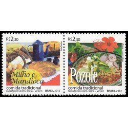 Brasil Brazil 3223/24 2012 Gastronomía Relaciones diplomáticas con México Emisión conjunta MNH Brasil Brazil 3223/24 2012 Gastronomía Relaciones diplomáticas con México Emisión conjunta MNH