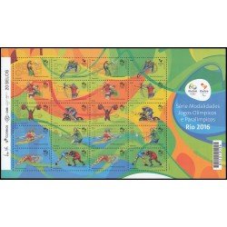 Brasil Brazil 3382/01 2015 Juegos olímpicos y paralímpicos 2016 en Río de Janeiro MNH Brasil Brazil 3382/01 2015 Juegos olímpicos y paralímpicos 2016 en Río de Janeiro MNH