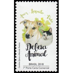Brasil Brazil 3676 2018 Protección de animales domésticos MNH Brasil Brazil 3676 2018 Protección de animales domésticos MNH
