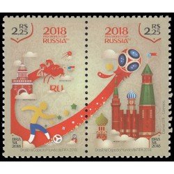 Brasil Brazil 3680/81 2018 Deportes Copa del mundo de fútbol 2018 en Rúsia MNH Brasil Brazil 3680/81 2018 Deportes Copa del mundo de fútbol 2018 en Rúsia MNH