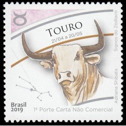 Brasil Brazil 3730 2019 Signos del zodíaco Tauro Adriana Shibata MNH Brasil Brazil 3730 2019 Signos del zodíaco Tauro Adriana Shibata MNH