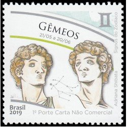 Brasil Brazil 3731 2019 Signos del zodíaco Geminis Adriana Shibata MNH Brasil Brazil 3731 2019 Signos del zodíaco Geminis Adriana Shibata MNH
