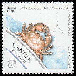 Brasil Brazil 3741 2019 Signos del zodíaco Cancer Adriana Shibata MNH Brasil Brazil 3741 2019 Signos del zodíaco Cancer Adriana Shibata MNH