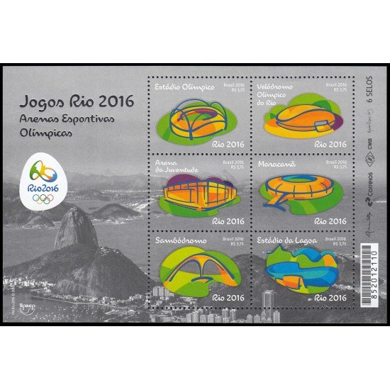 Brasil Brazil HB 174 2016 Serie América UPAEP Juegos olímpicos de verano 2016 en Río de Janeiro Estadios olímpicos MNH Brasil Brazil HB 174 2016 Serie América UPAEP Juegos olímpicos de verano 2016 en Río de Janeiro Estadios olímpicos MNH