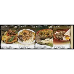 Costa Rica 970/73 2014 Sobretasa en beneficio de la Ciudad de los niños Platos tradicionales MNH