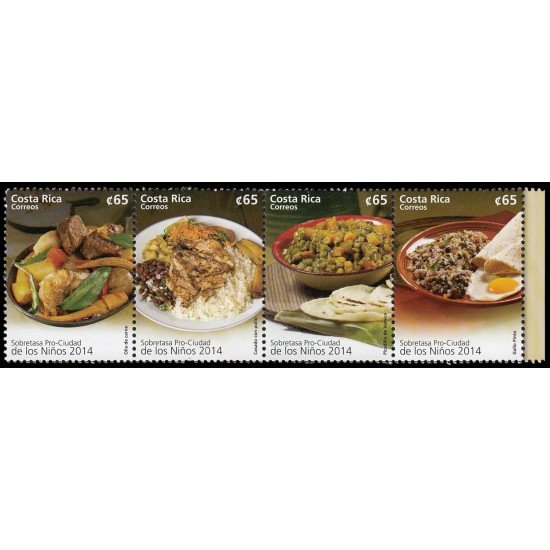 Costa Rica 970/73 2014 Sobretasa en beneficio de la Ciudad de los niños Platos tradicionales MNH Costa Rica 970/73 2014 Sobretasa en beneficio de la Ciudad de los niños Platos tradicionales MNH