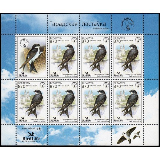 Bielorrusia 501 2004 Fauna Protección de aves Hoja con 8 valores MNH Bielorrusia 501 2004 Fauna Protección de aves Hoja con 8 valores MNH